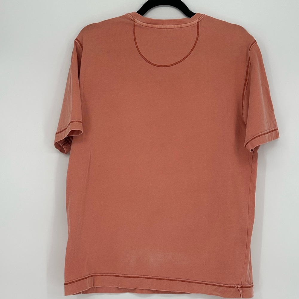 #297- Tommy Bahama Men's Short Sleeve Tee in Coral/Rust Color - Picture 6 of 7